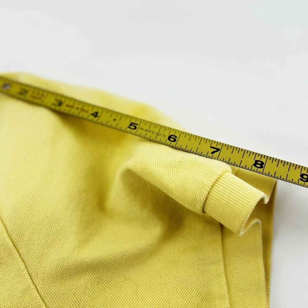 Polo Ralph Lauren Polo Shirt, Short Sleeves, Yellow, Cotton, Men's‎ Size Large